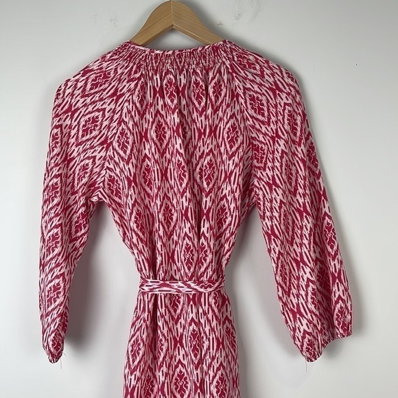 Anthropologie Maeve Silky 3/4 Sleeve Shift Dress Belted Waist size Medium - Picture 6 of 9